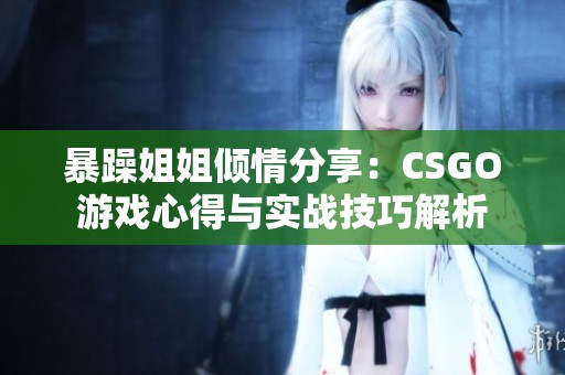 暴躁姐姐倾情分享：CSGO游戏心得与实战技巧解析