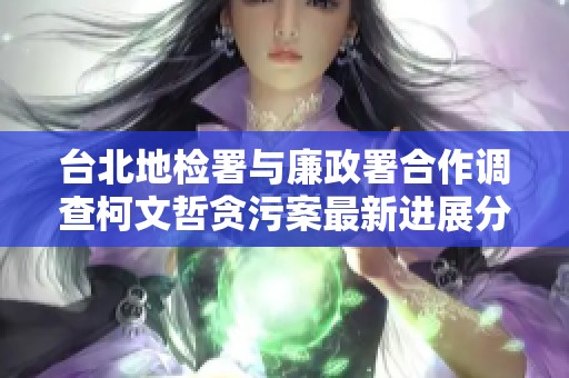 台北地检署与廉政署合作调查柯文哲贪污案最新进展分析