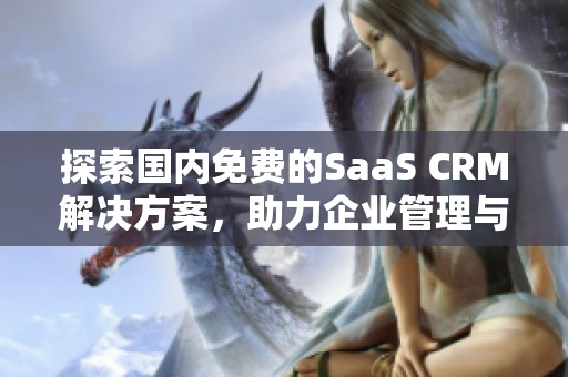 探索国内免费的SaaS CRM解决方案，助力企业管理与发展