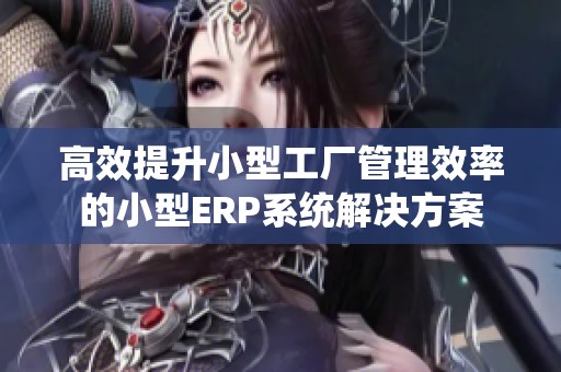 高效提升小型工厂管理效率的小型ERP系统解决方案