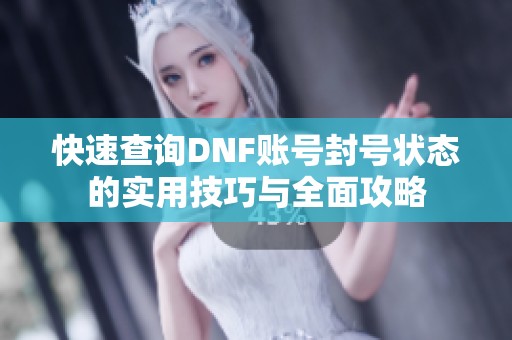 快速查询DNF账号封号状态的实用技巧与全面攻略