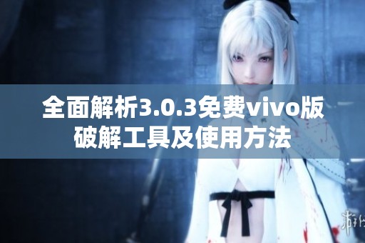 全面解析3.0.3免费vivo版破解工具及使用方法