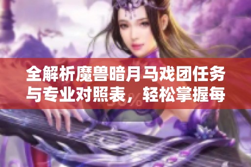 全解析魔兽暗月马戏团任务与专业对照表，轻松掌握每项任务要求