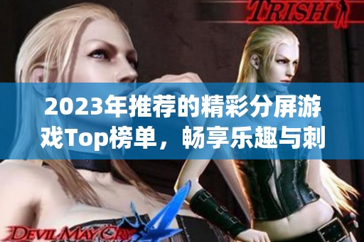 2023年推荐的精彩分屏游戏Top榜单，畅享乐趣与刺激