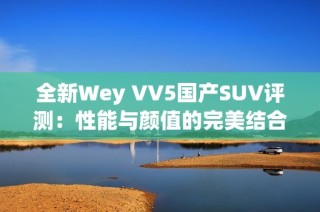 全新Wey VV5国产SUV评测：性能与颜值的完美结合